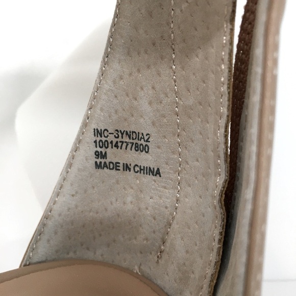 INC International Concepts Clear Pointed Toe Strappy Studs Heel Nude Pumps - Picture 15 of 15